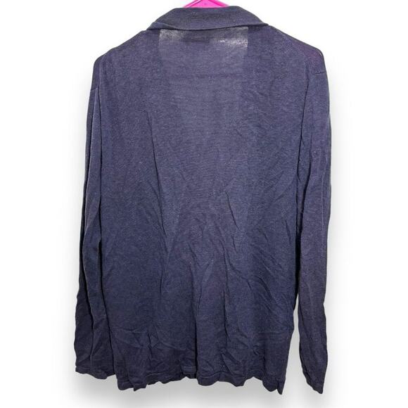 Gant New Haven Women's Navy Cardigan Sweater Size L Open Front - Picture 3 of 6